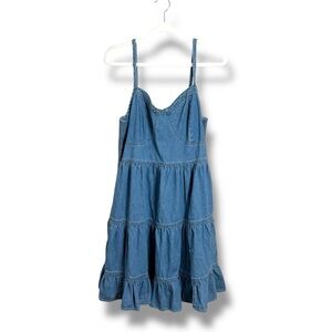 American Eagle Denim Babydoll Mini Dress Size XL